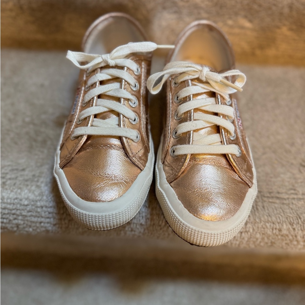 Superga Metallic Gold Sneakers